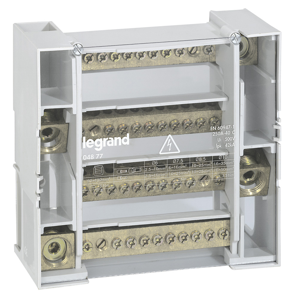 LEGRAND stroomverdeler 4p 250a 004877 - 004877 legrand 1000 - 6347024