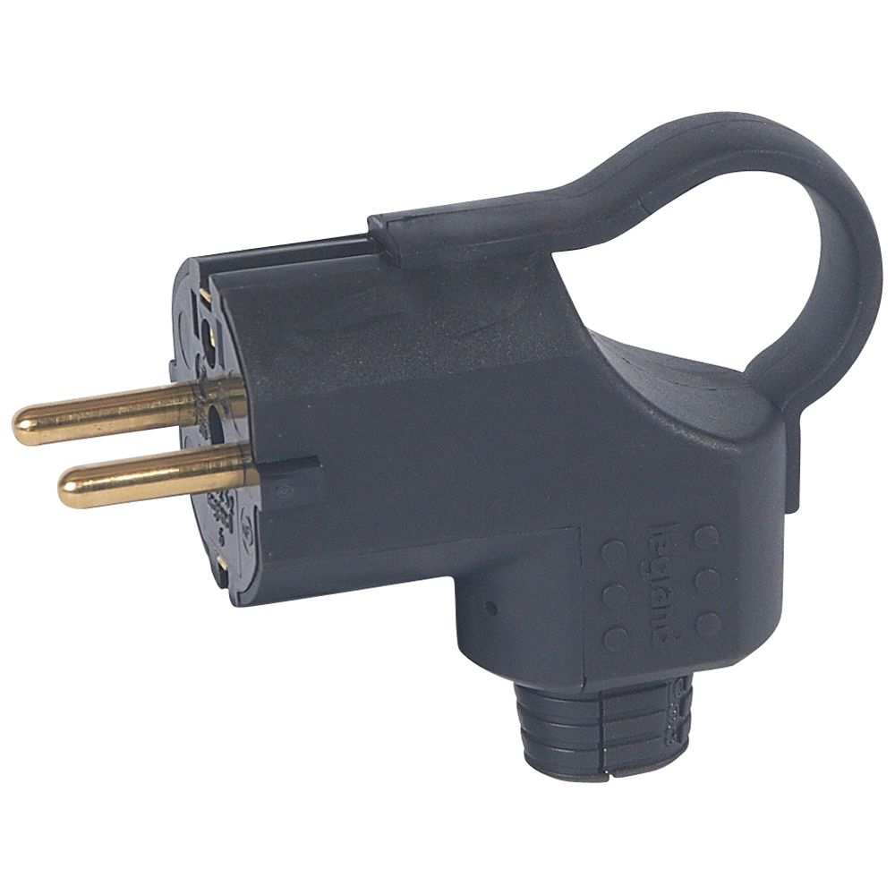 LEGRAND stekker pvc 2p+t haaks zwart 050252 - 050252 legrand 1000 - 11003354