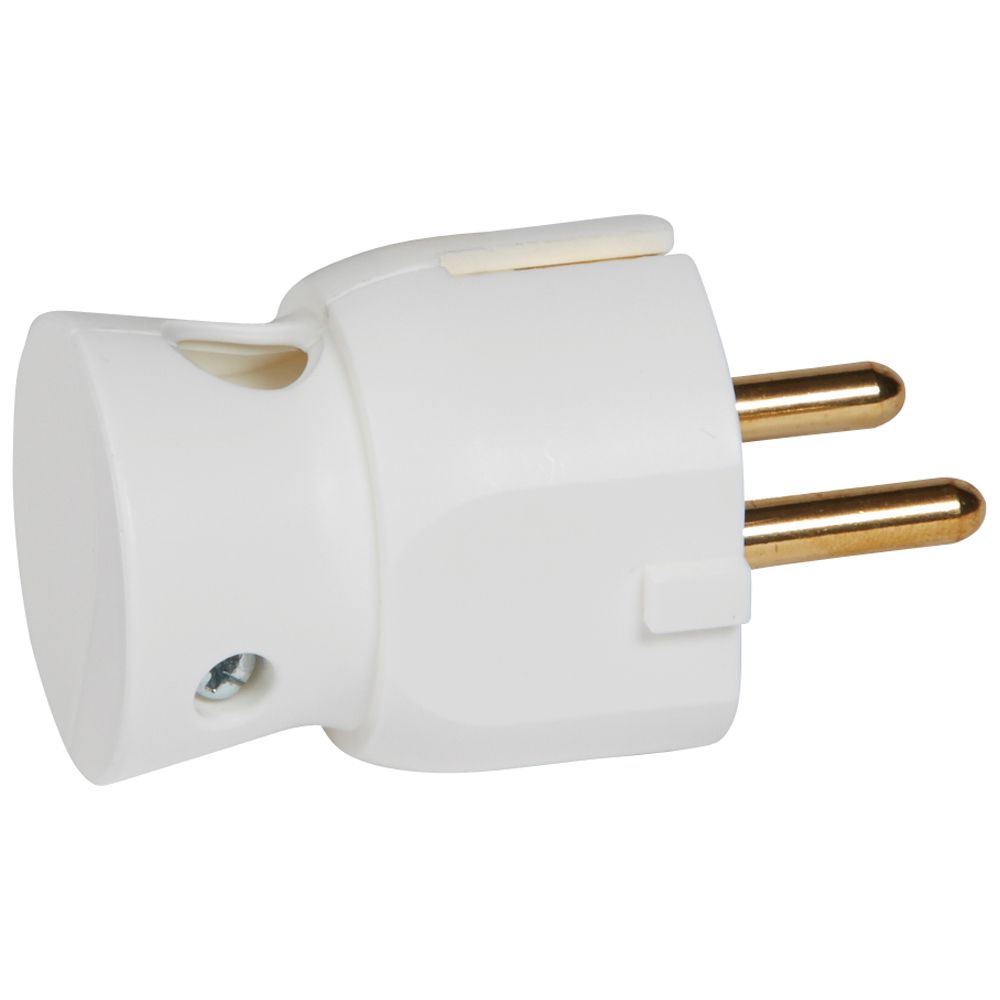 LEGRAND stekker pvc haaks wit r.a. 050316 - 050316 legrand 1000 - 3009629