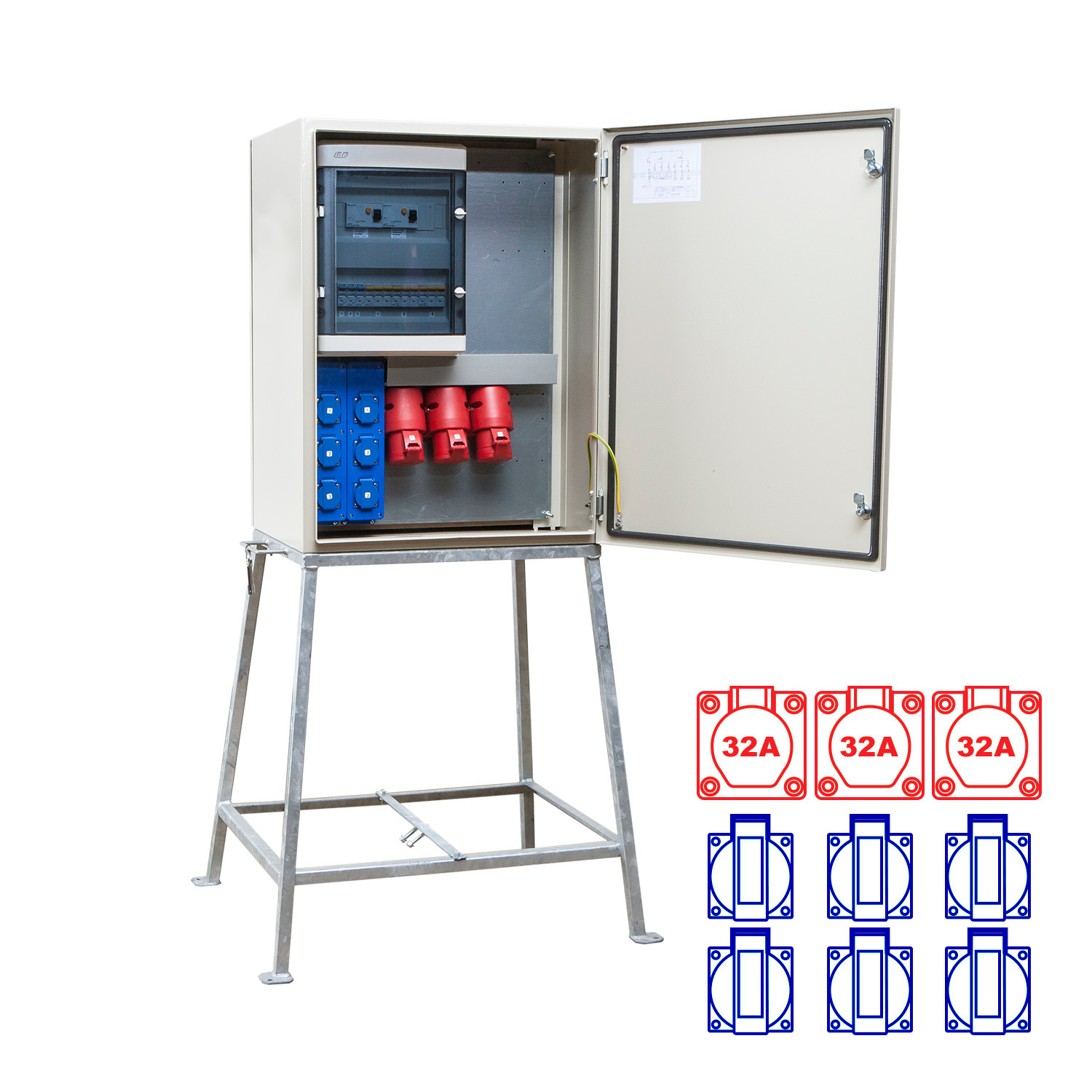 Keraf kWh-meterkast 40A 1x32/5 2x32/4 6xSchuKo - 084b468bb24e3bfa56b43b1126f038ed - 20157118