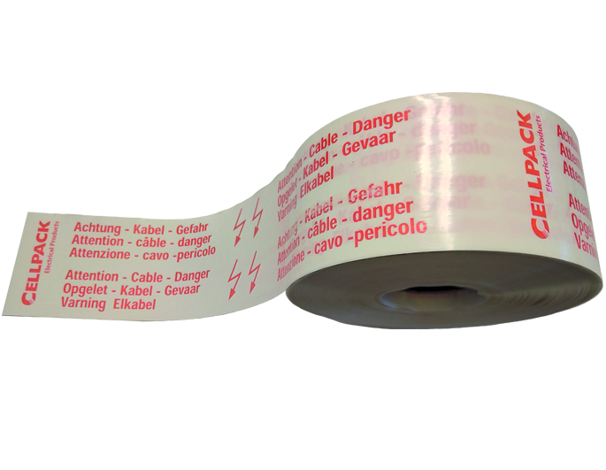 CELLPACK Waarschuwingsband - type No. 26 met tekst: Opgelet-Kabel-Gevaar lengte - 0922fc79 a659 4a8a 8760 18db2b26d10a - 20208172