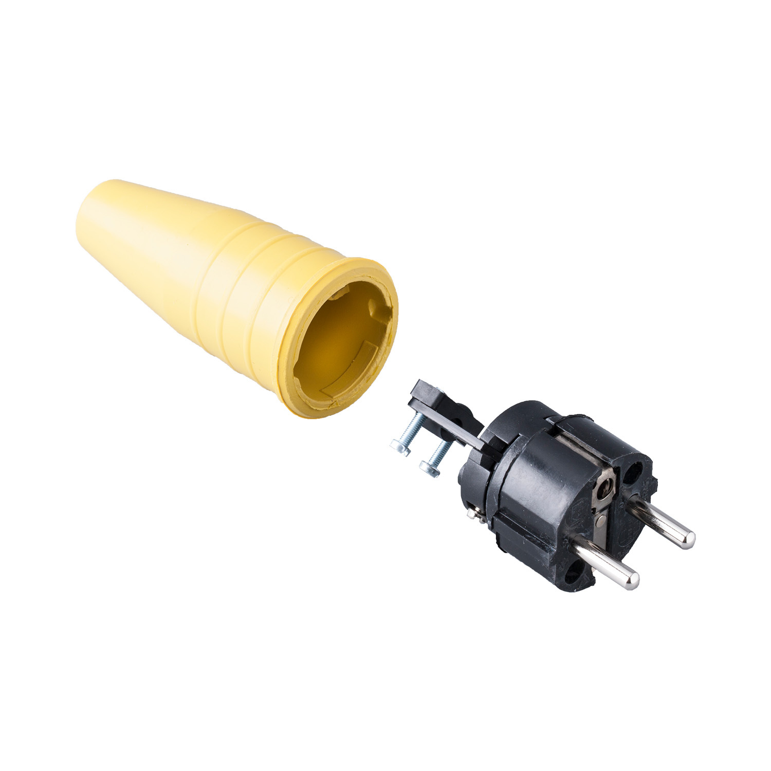 Keraf Volrubber contactstop 16A 250V~ bus/randaarde greep geel - 0b8c49be801e367fb22ca130e5fde7f8 - 20157183