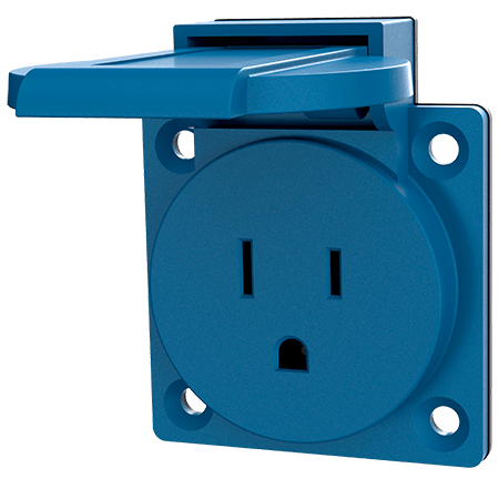 Mennekes Inb.WCD 15A2P+A 125V IP44 NEMA blauw - 10087 - 20020649