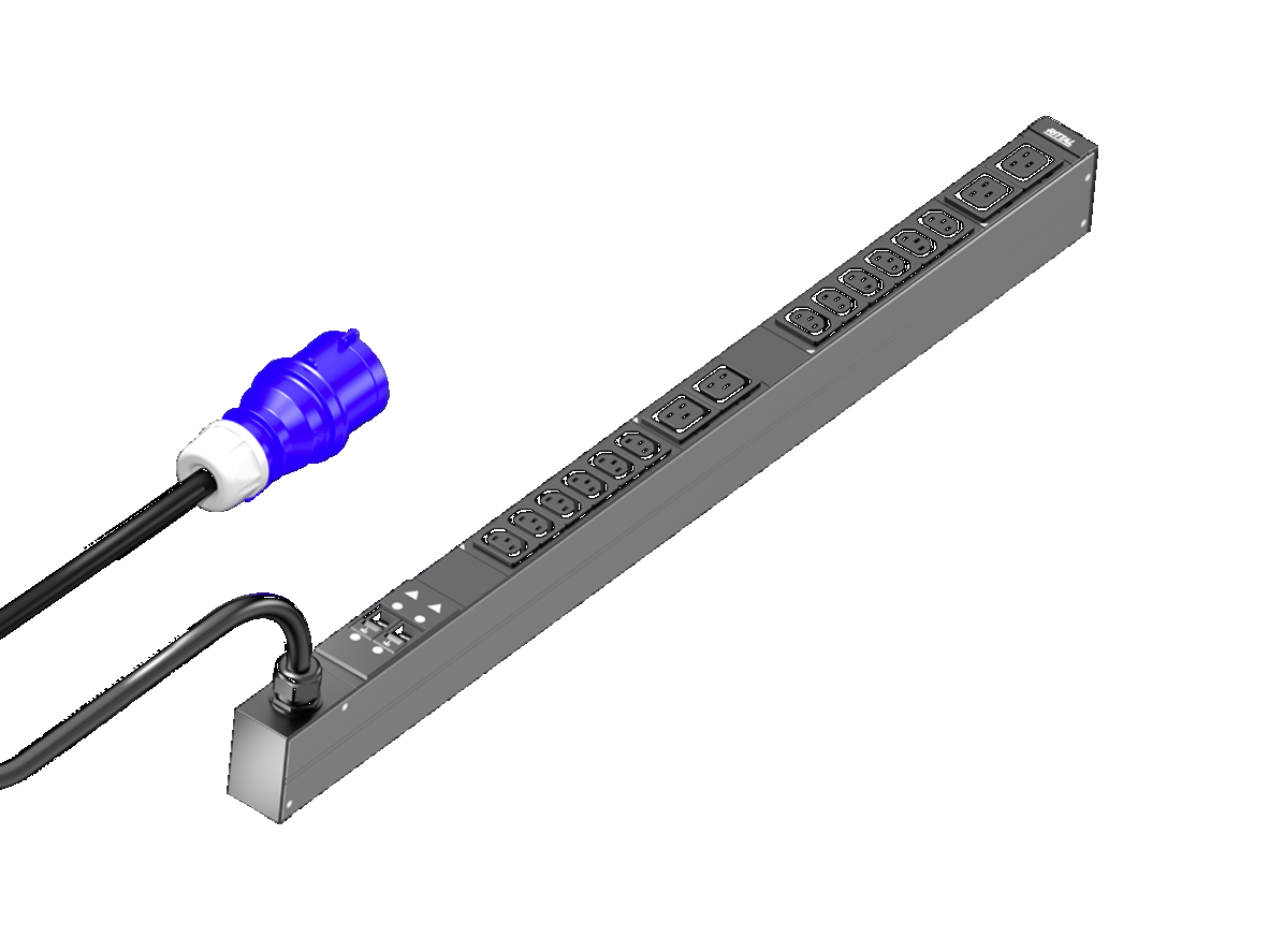 Rittal PDU Basic 32A/1F CEE 12xC13 / 4xC19 - 1081px fri191444195 - 20135811
