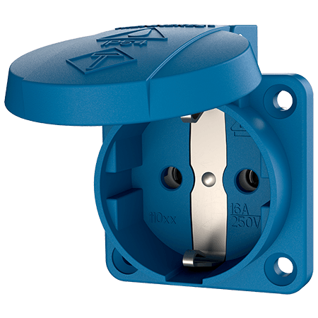 Mennekes Inb.WCD 16A 2P+A 230V IP54 SCHUKO blauw - 11031 - 20020711