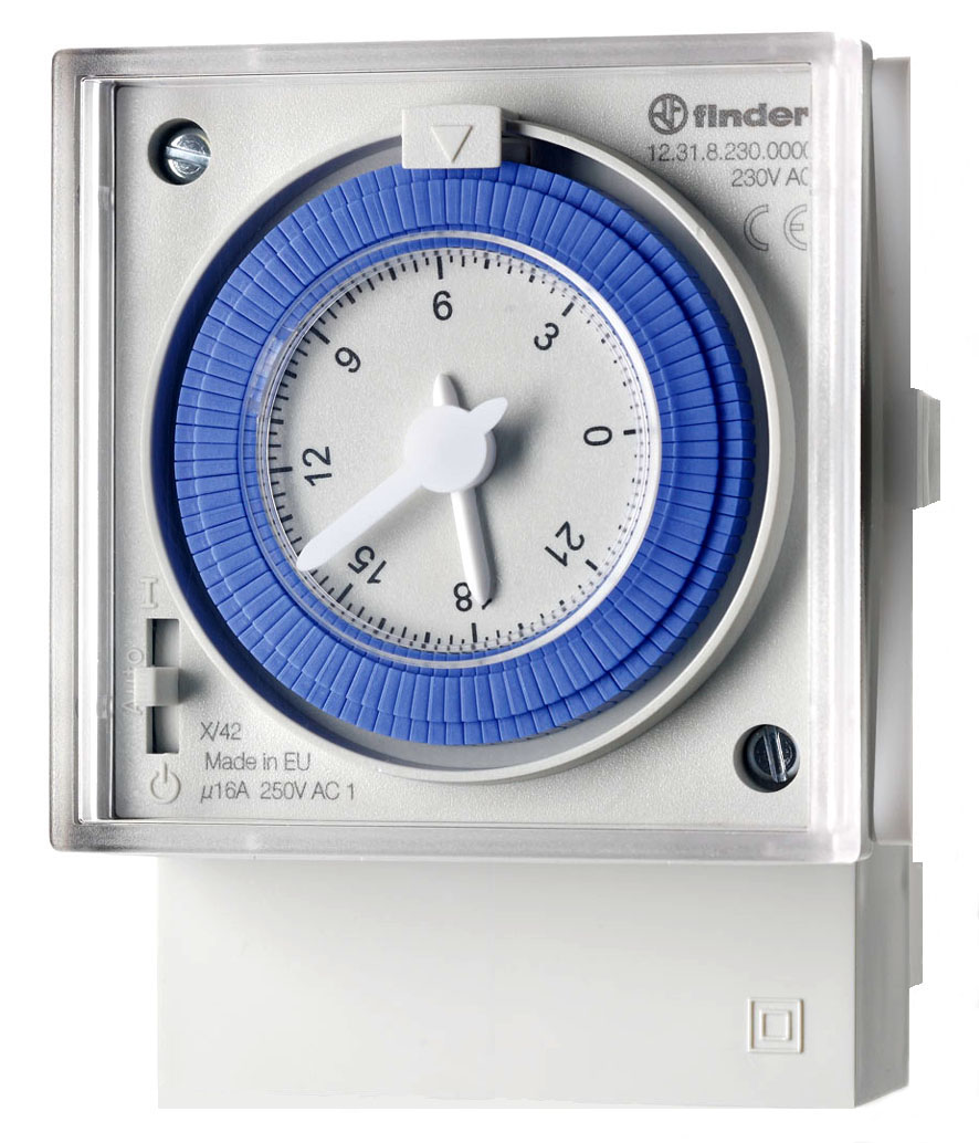 FINDER tijdsch. klok 1w 16a 230vac 12.31.8.230.0000 - 1231 - 4375419