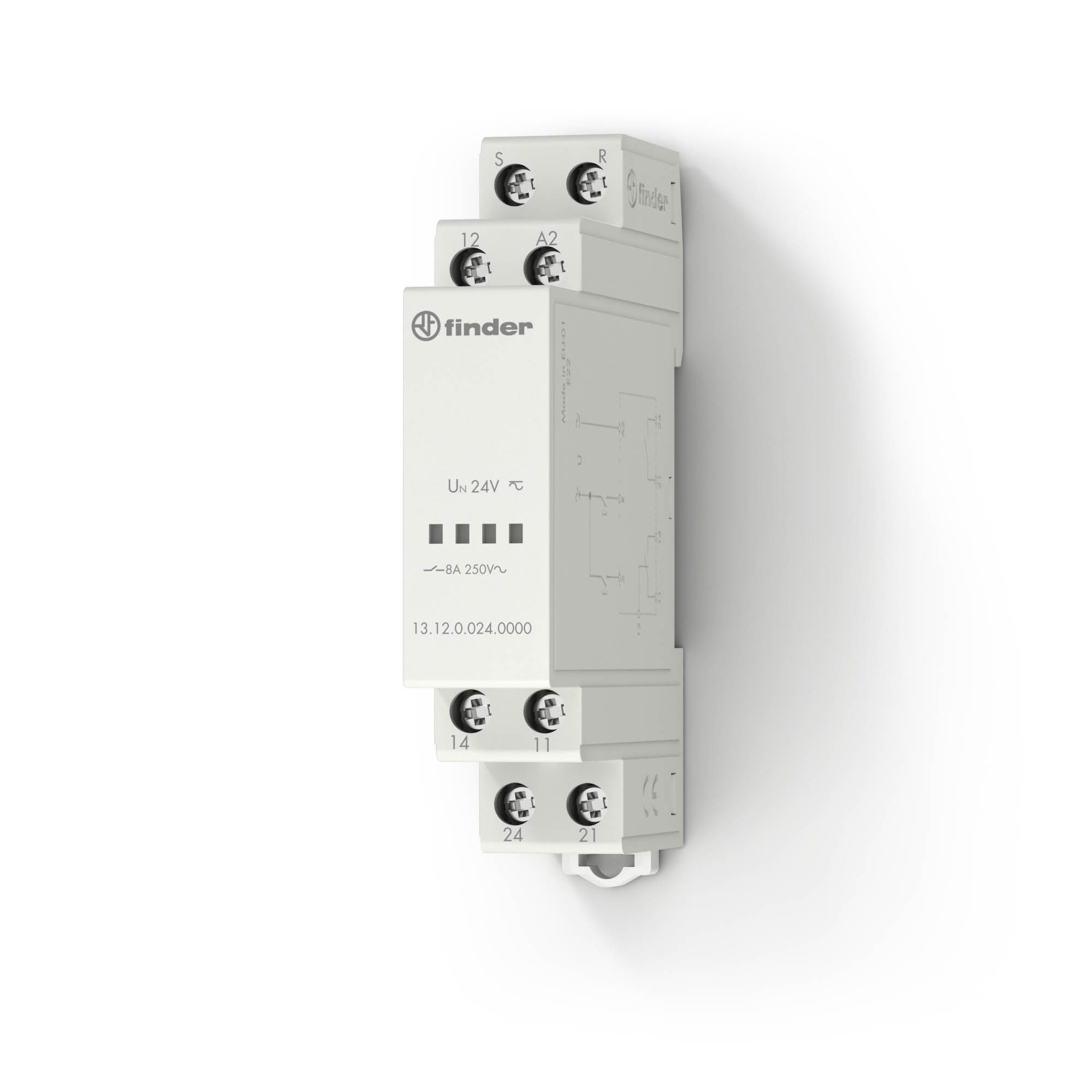 FINDER call/reset relais 1w+1m 12vac/dc 13.12.0.012.0000 - 1312 - 11010387
