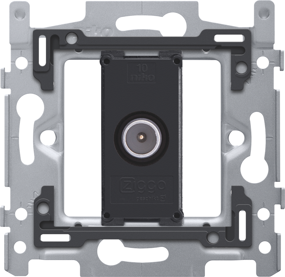 Niko Sokkel voor enkelvoudige coaxaansluiting voor tv, 2 GHz, schroefbevest - 170 09123 image - 20055364