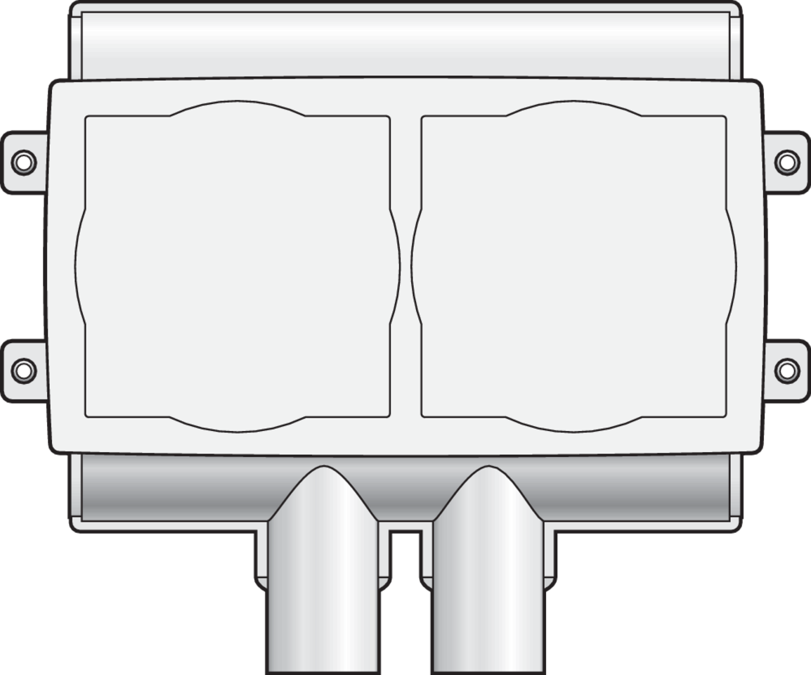 Niko Lege instortdoos voor twee mechanismes met centerafstand 71 mm. - 170 67965 image - 20055435