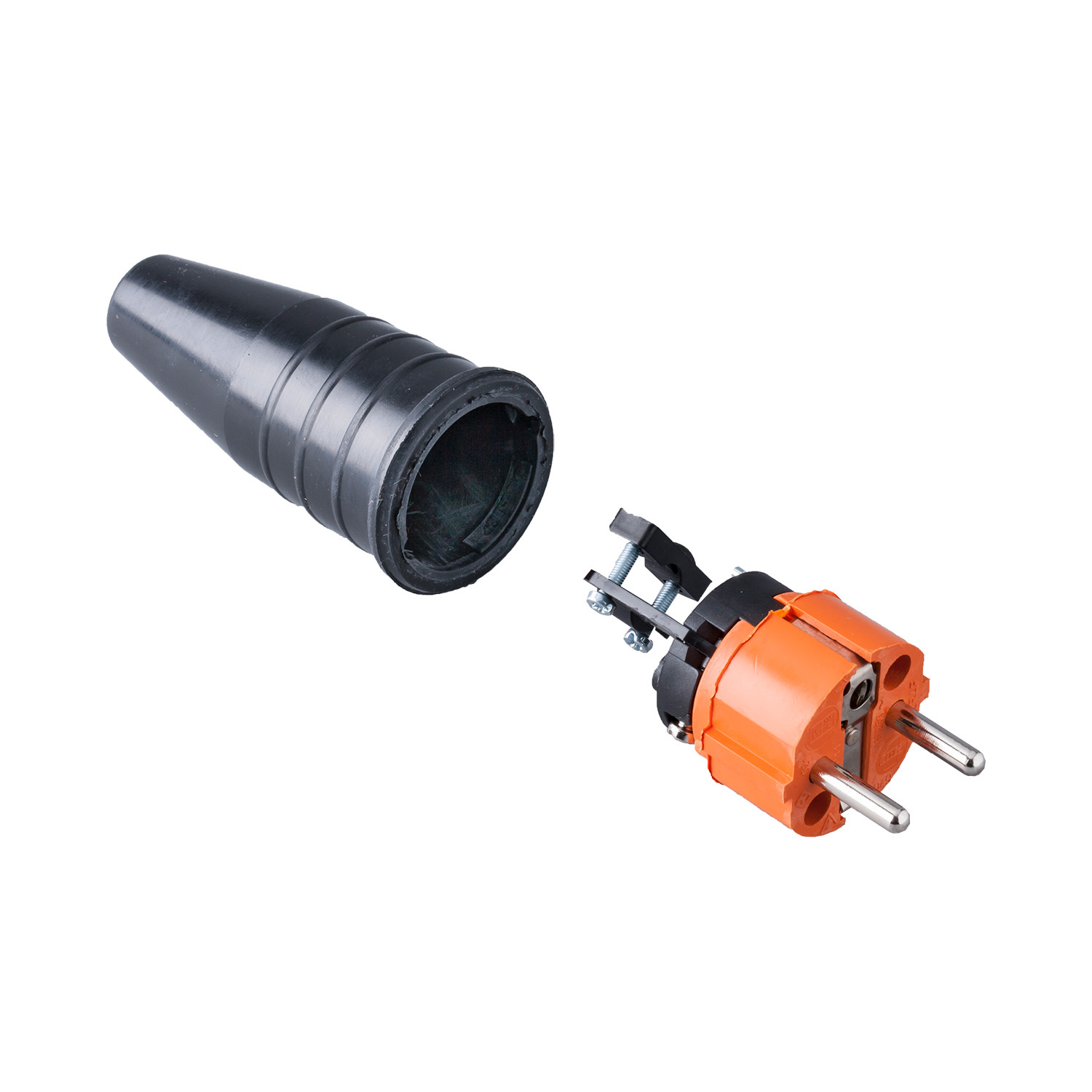 Keraf Volrubber contactstop 16A 250V~ bus/randaarde blok oranje - 1f94178d380717353c6790a1eccc1306 - 20157365