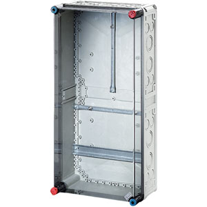Hensel Mi kWh meterkast IP65. +extra DIN-rail. 300x450x170mm. Transp. deksel - 2000080 etim internet - 20010941