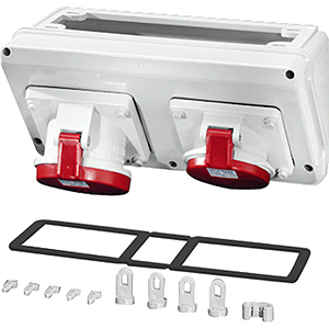 HENSEL connectie box 1x32A 1x63A 5p 400v 6h ip44 Mi CB 14 - 20001086 etim internet - 11004563