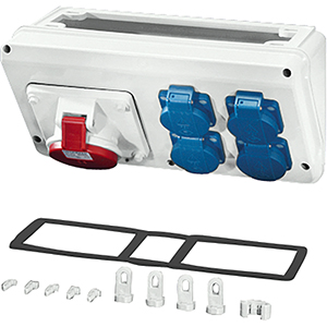 HENSEL MI connectionbox 1x16/5 4x16/2p+ra ip44 MICB16 - 20001088 etim internet - 2551584