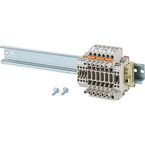 Hensel Mi Klemmenset 4x Rijgklem +6x Meetklem op DIN-rail Lengte 284mm - 20001386 etim internet - 20011177