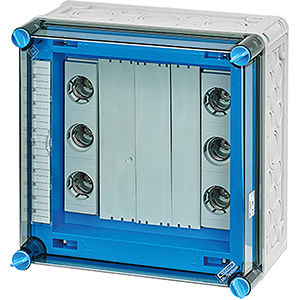 Hensel Mi Zekeringkast IP65. 2x25A 3p DII E27. op Rail 400A 5polig. 300x300mm - 20001486 etim internet - 20010959