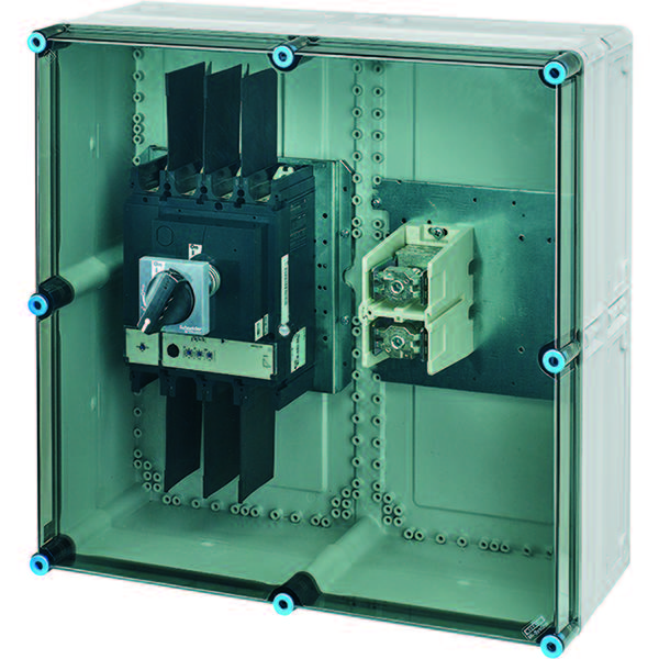 Hensel MI Vermogensautomatenkast 630A. 4 polig. BM8. 600x600mm. +PE klem - 20001491 etim internet - 20011118