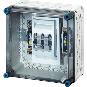 Hensel Mi Lastscheiderkast IP65. 1x160A NH00 3p. BM2. 300x300mm. +PE/Nul klem - 2000187 etim internet - 20010980