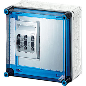 Hensel Mi Lastscheiderkast IP65. 1x160A NH00 3p op Rail 250A 5 polig. 300x300 - 2000643 etim internet - 20010995