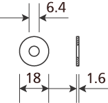 Legrand Sluitring Elvz 6.4x18x1.6mm M6 - 20130215 79060 1 - 20040333