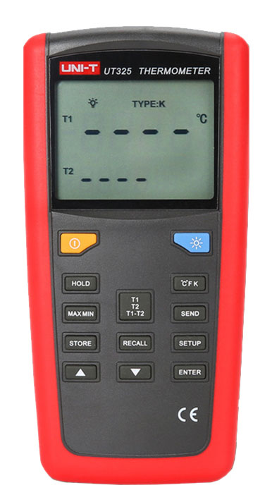 UNI-T Digitale 2 kanaals temperatuurmeter -250 - 1.767&ordm;C, type K,J,T,E,R,S,N - 20200922141842862 946787853 - 20037388