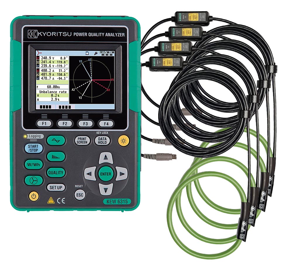 Kyoritsu Driefase power quality analyzer inclusief 4 x 8130 stroomslangen - 20200922141907409 2008831144 - 20037232