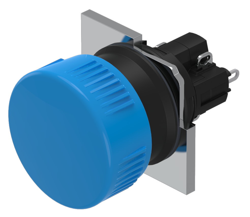 EAO Paddenstoeldrukknop D24 puls blauw 1M+1V soldeercontact - 2023022112311395 1720964591 - 20042857