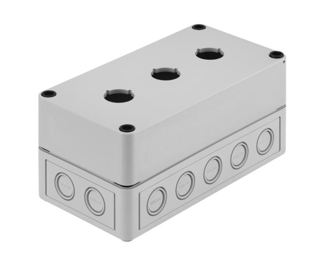 EAO Opbouwbehuizing grijs RAL7035, L=180,H=81mm, 3 montagegaten 22,5mm - 2023022112362367 781251607 - 20044495
