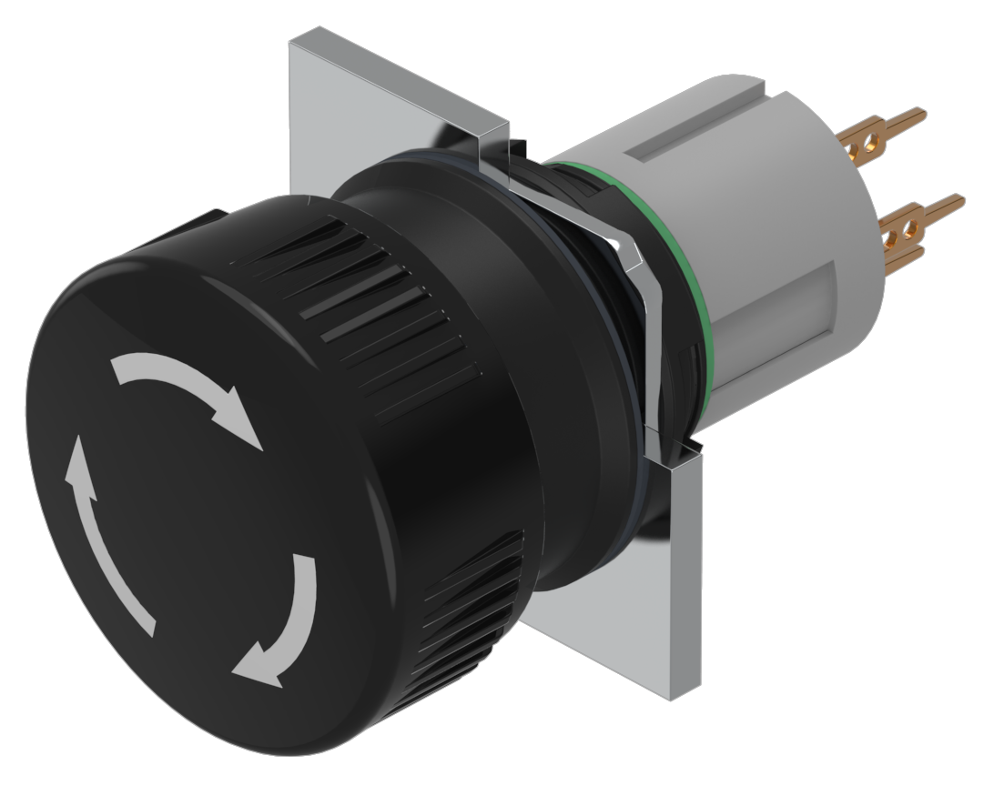 EAO Stop Switch with twist release black 2NC U gold - 20230221123636826 2002446371 - 20042887