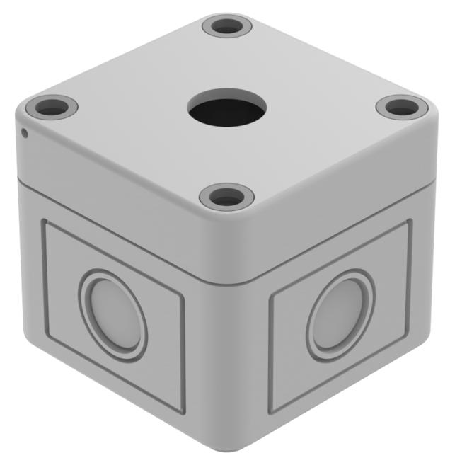 EAO 704.945.1 opbouw behuizing grijs 1 gat 94x94x81mm - 20230221123808936 1794497053 - 11009811
