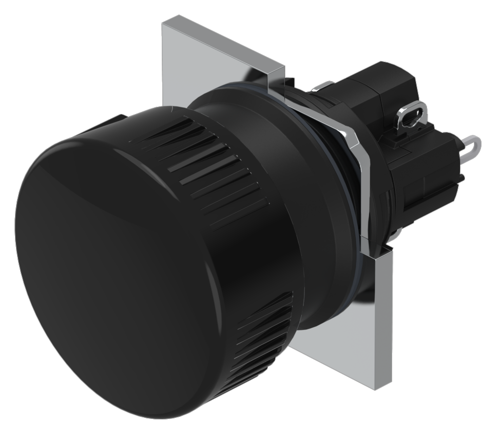 EAO Paddenstoeldrukknop D24 puls zwart 1M+1V soldeercontact - 20230221123812889 464013403 - 20042853