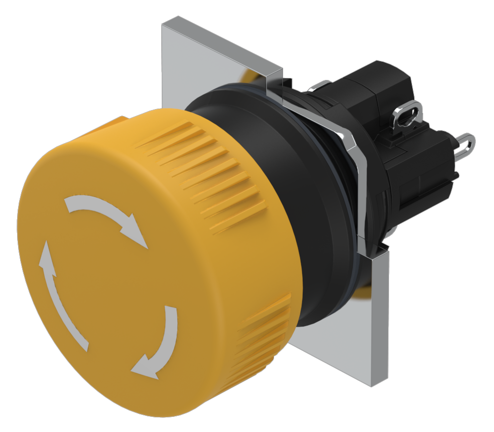 EAO Stop Switch with twist release yellow 1NC+1NO S - 20230221124101905 1681369983 - 20042910