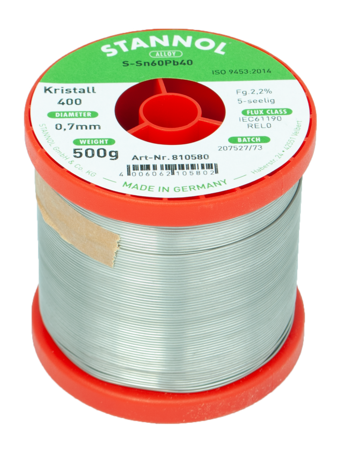 STANNOL soldeertin kristal 400 Sn60Pb40 &Oslash; 0,7mm 500g 810580 - 21c2d596 05b6 4d1c a3e3 d7870c6be6fb - 11002432
