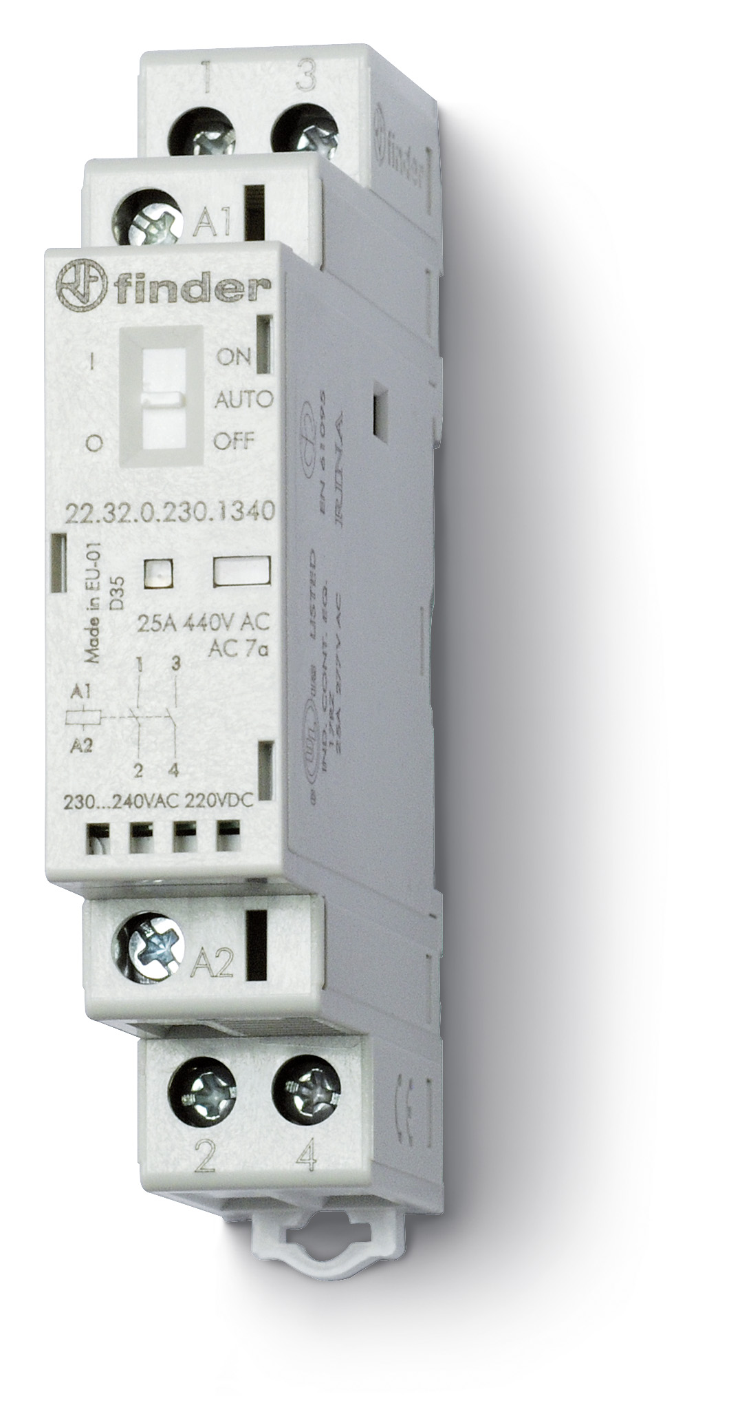 FINDER magneetschak. 2m 25a 24vuc 22.32.0.024.1340 - 223202301340 - 4375169