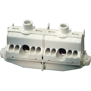 Hensel Insteekklem 2x25-8x4 mm&sup2;. DIN-rail. Grijs - 26001203 etim internet - 20010490