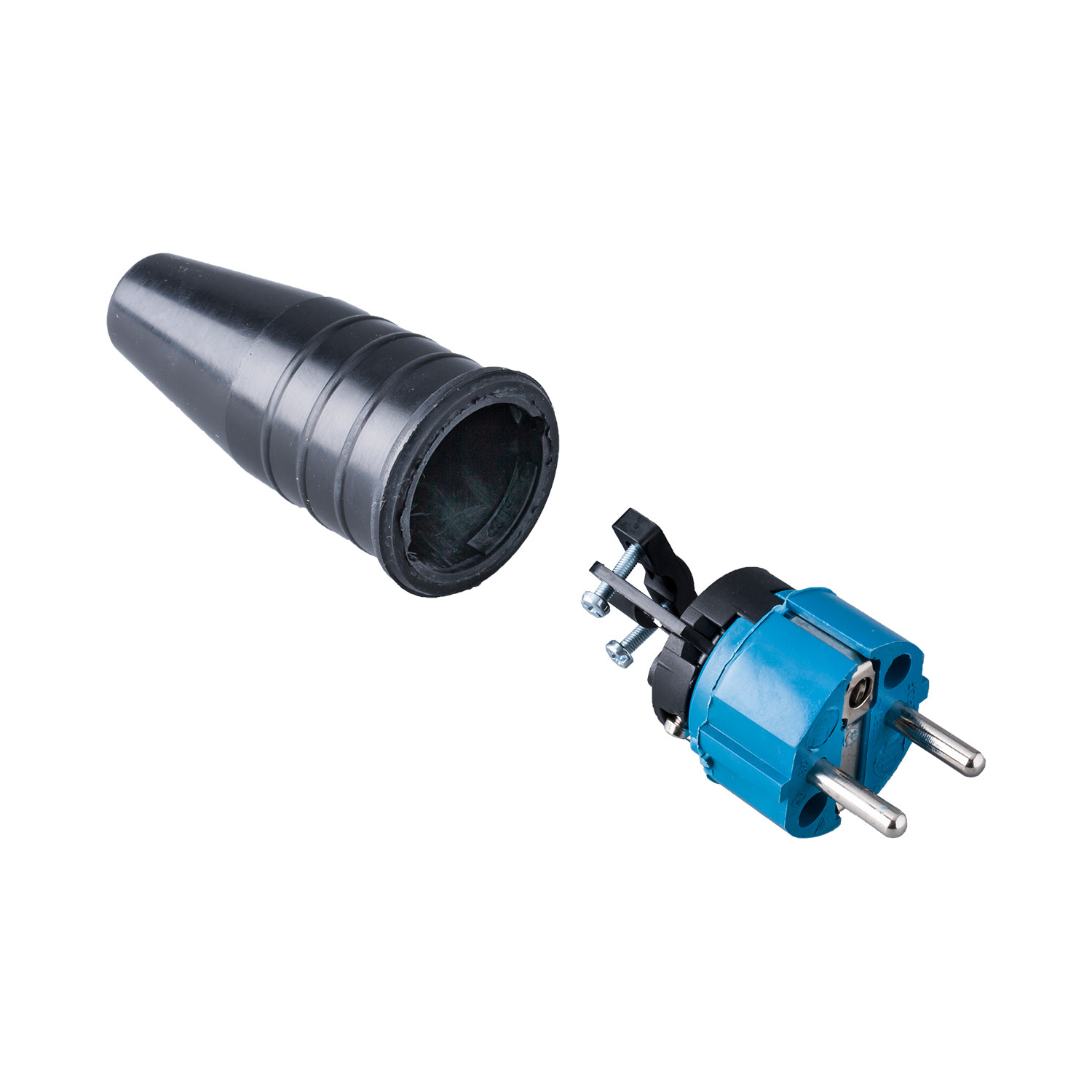 Keraf Volrubber contactstop 16A 250V~ bus/randaarde blok blauw - 269f81b042950ebe12b0493176e6f1cf - 20157363