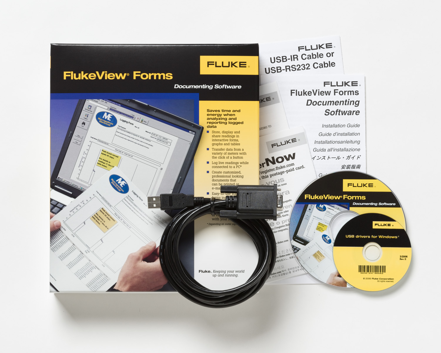 Fluke View&reg; Forms-software met kabel - 2791314 - 20011525