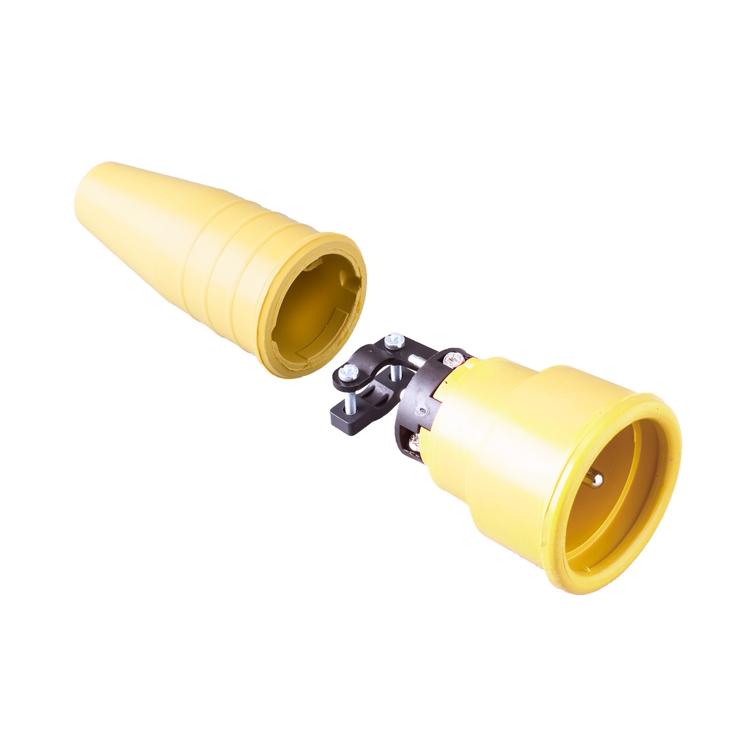 Keraf Volrubber koppelcontactstop 16A 250V~ penaarde geheel geel - 2ab20b4190c59b4089a5eb09fddfdd52 - 20157424