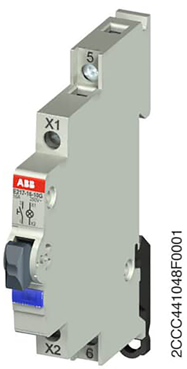 ABB Componenten Drukknop LED kleur Blauw, 16A, 1M, 115-250VAC - 2ccc441048f0001 - 20112088