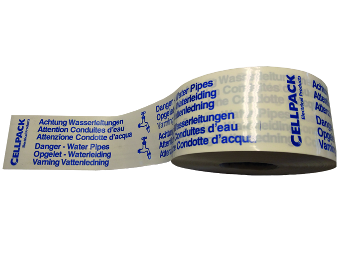 CELLPACK Waarschuwingsband - type No. 26 met tekst: Opgelet-Waterleiding lengte - 303083c1 0a70 4246 b903 ee62f3b38905 - 20009171