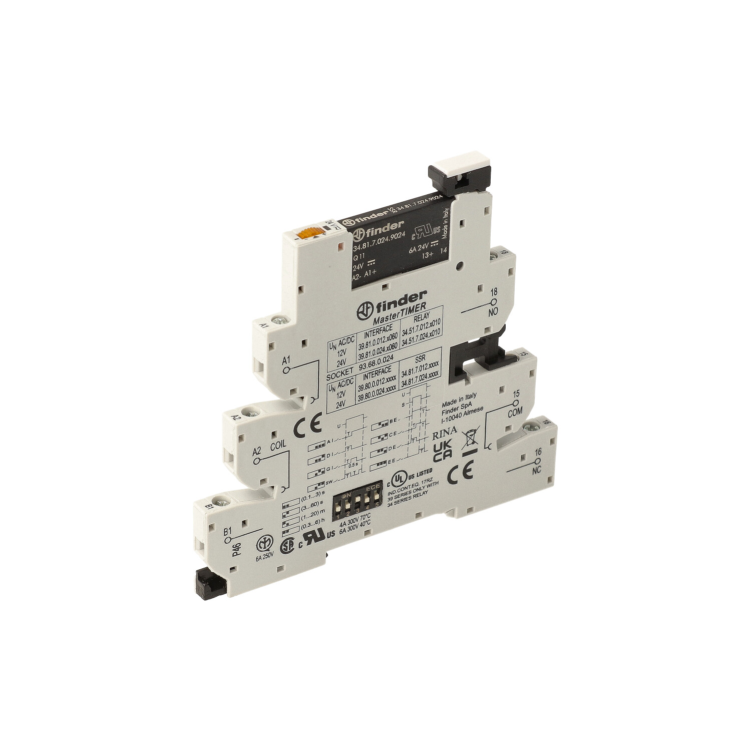 Finder FIN INTERF.RELAIS MasterTIMER 1M 2A 24VUC - 398000249024 1 klein - 20006568