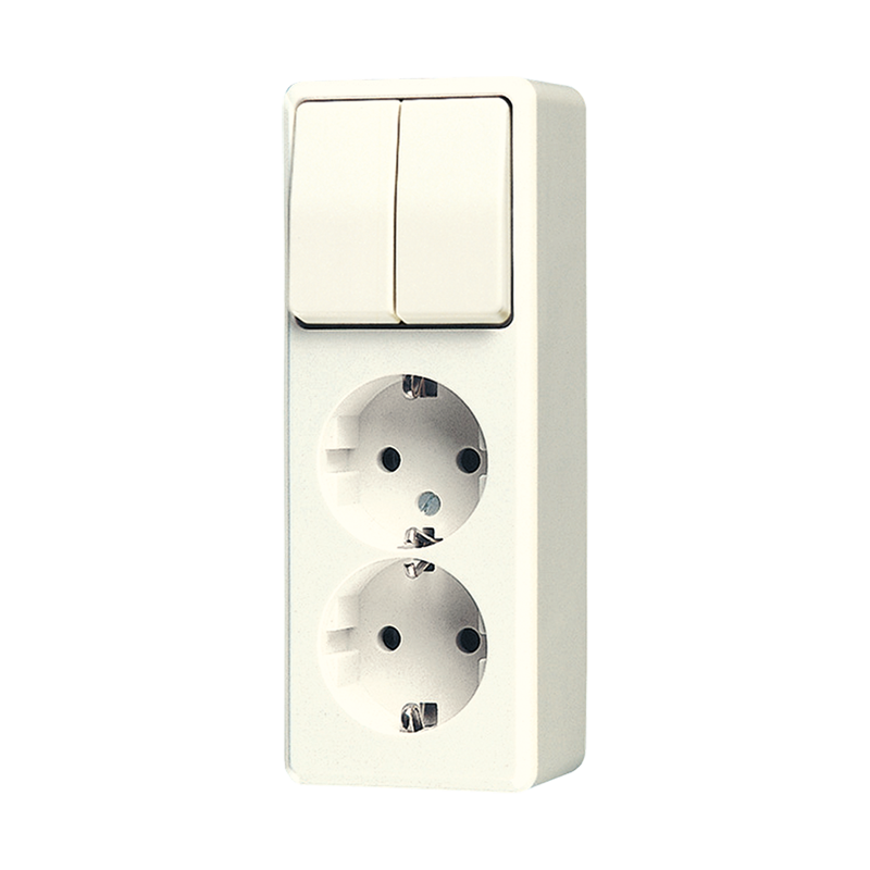 Jung Combinatie serie AP600 wit met R/A - 4011377077751 - 20014856
