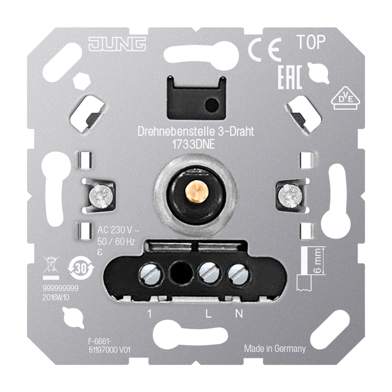 JUNG draaidimmer inbouw 1733DNE - 4011377166998 - 11004545