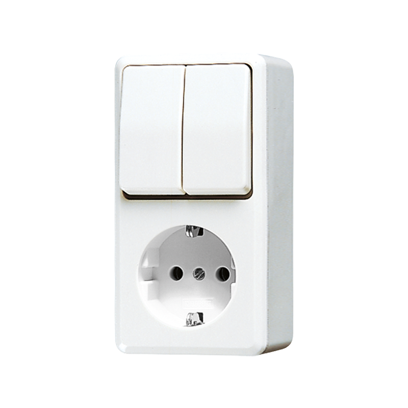 Jung Combinatie serie AP600 alpin wit met R/A - 4011377171930 - 20014903