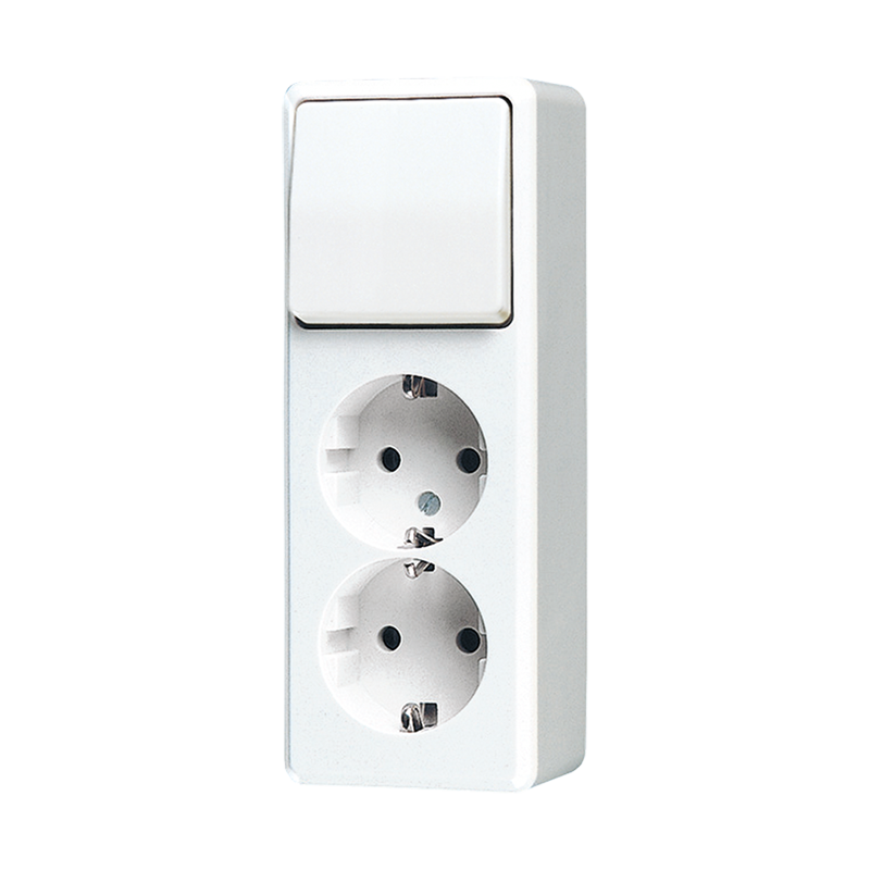 Jung Combinatie wissel AP600 a. wit met R/A - 4011377207622 - 20014859