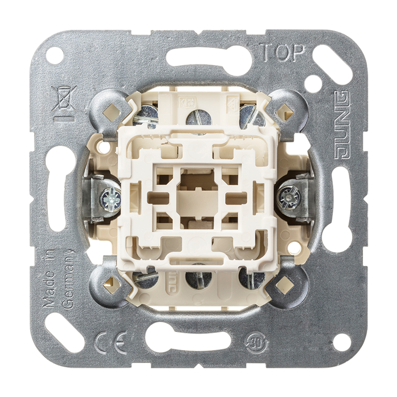 Jung Impulsdrukker 2-pol.wissel met N-klem - 4011377273108 - 20014684