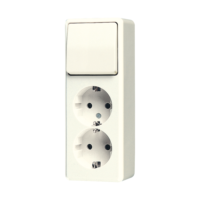 Jung Combinatie wissel AP600 wit met R/A - 4011377316607 - 20014858