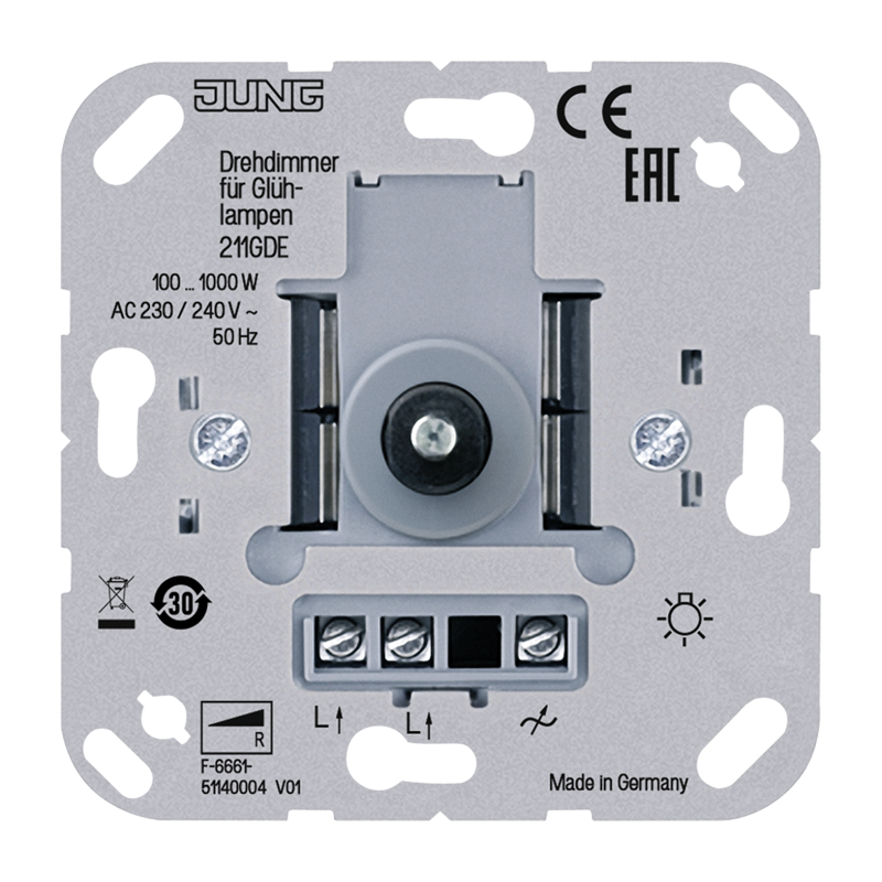 Jung Draaidimmer 100-1000 watt - 4011377343054 - 20014575
