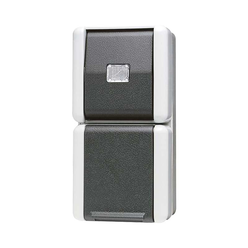 Jung Combinatie wandcontactdoos met beschermi - 4011377990296 - 20015043