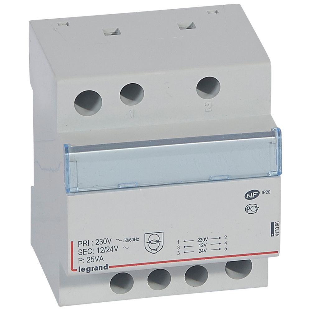 Legrand Modulaire transformator 12-24V 25VA gescheiden wikkelingen - 413096 legrand 1000 - 20039312