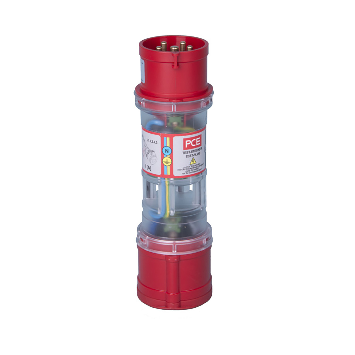 PCE Teststekker 16A 5p 400V 6h rood voor stroommeting - 42e41fed3e04b364775d673a8832944e - 20158402